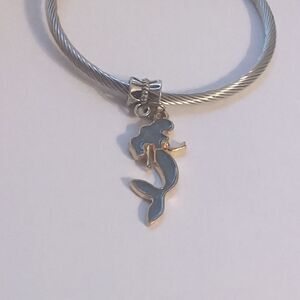 Blue Enamel‎ Mermaid Dangle Charm for Pandora Style Bracelet